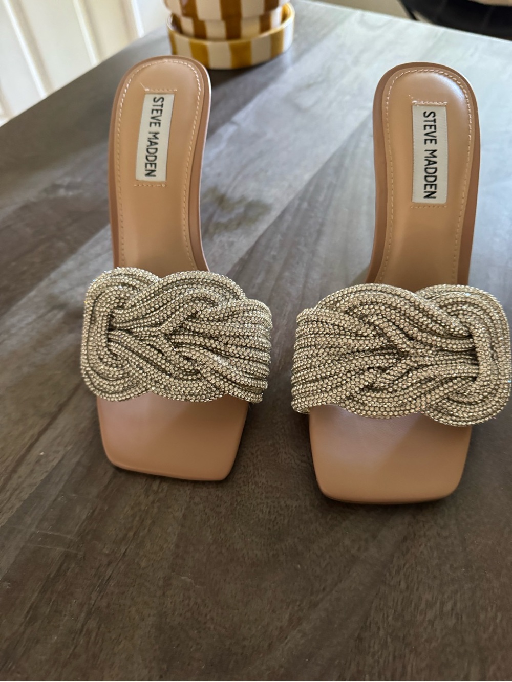 Steve Madden - Rhinestone - Knot Slide Mules - Picture 2 of 8